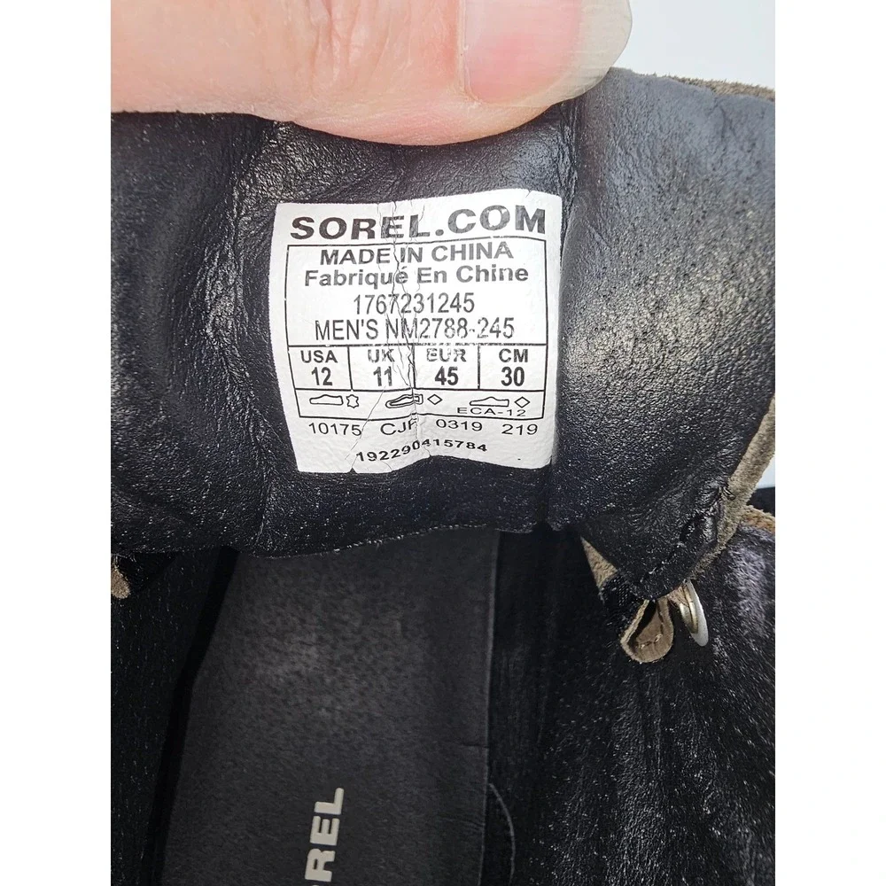 SOREL Madson II Moc Toe Laced Waterproof Work Leather Boots Mens Sz 12